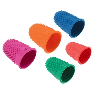 20pcs Rubber Finger Tips Thumb Fingertip Protector Thimble Grips Assorted - Picture 1 of 5