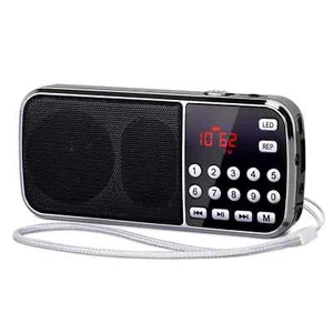 AM FM Radio Bluetooth kleines tragbares Radio Dual Lautsprecher Heavy Bass LED - Bild 1 von 6