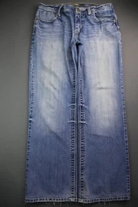 Pantalones de mezclilla BKE para hombre corte bota ligera en dificultades talla 34L (medida 35x30) - Imagen 1 de 11