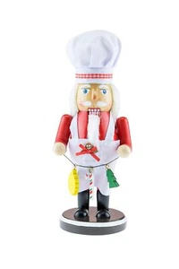 Clever Creations Chef 10 Inch Traditional Wooden Nutcracker, Festive Christma... - Picture 1 of 6