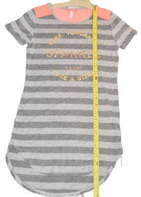 Hermoso Vestido Top Niñas Monzón Talla 9-10 Años Gris Rayas Excelente C. Foto 1 de 4