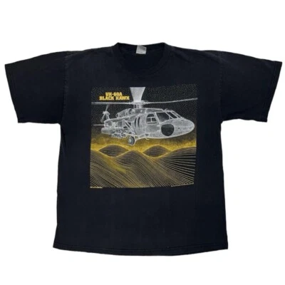 Vintage 90’s UH-60A Black Hawk Military Helicopter Graphic T-shirt - Image 1 of 4