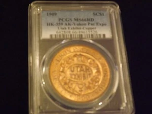1909 Alaska Yukon Pacific Copper So Called Dollar PCGS MS 66 - Picture 1 of 2