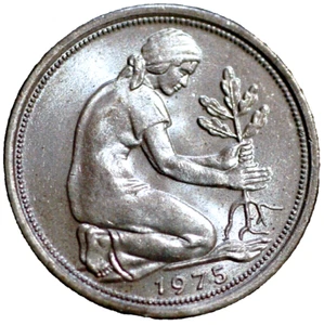 Germany Federal Republic 50 Pfennig 1975 KM# 109.2 - Picture 1 of 2