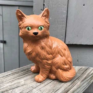 Ojos verdes de gato naranja 5"" yeso Paris - Imagen 1 de 6