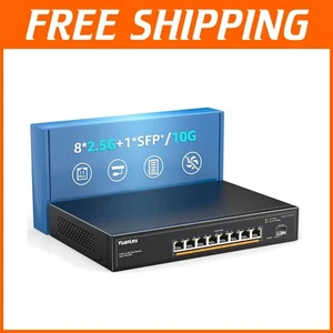 Compact 9-Port 2.5G PoE Switch - Silent Operation, 6KV Protection, Simple Setup - Photo 1/9