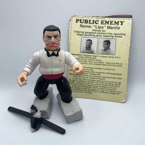 LIPS Manlis Dick Tracy Playmates Vintage Action Figure W Weapons INCOMPLETE Cover