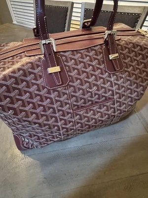 Bolso de viaje Goyard Boeing 45 de cuero burdeos para llevar vacaciones fin de semana Foto 1 de 4