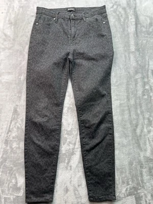 Pantalones de mezclilla Buffalo para mujer talla 8/29 negros gris guepardo Hanna tiro alto ajustados elásticos Foto 1 de 4