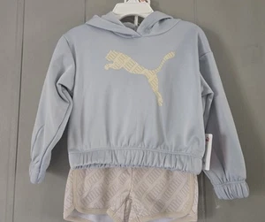 NWT PUMA Hoodie/shorts Set 6 Blue - Picture 1 of 2