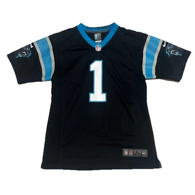 Camiseta deportiva Nike On Field negra de los Carolina Panthers Cam Newton #1 juvenil talla L NFL Foto 1 de 4