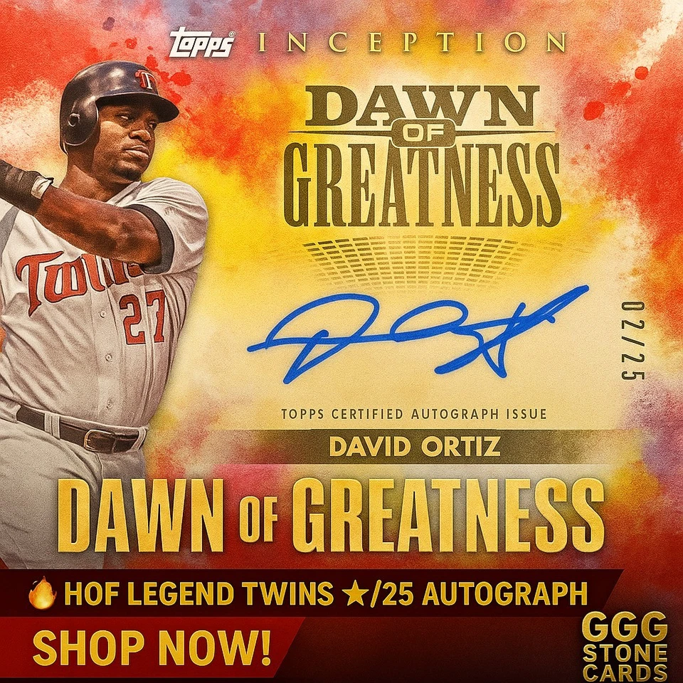 2023 Topps Inception David Ortiz Auto /25 Dawn of Greatness 🔥 HOF Legend Twins - Image 1 of 4