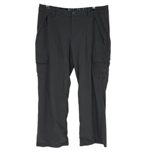 Eddie Bauer Polar Fleece Plaid Lined Pants Gray Straight Leg Petite Womens 14P - Picture 1 of 10