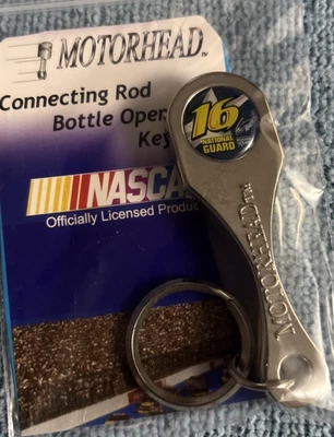 GREG BIFFLE # 16 METAL CONNECTING ROD / BOTTLE OPENER 1 by 3 KEYCHAIN ! BLUE ! - Image 1 of 2