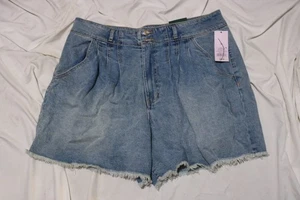 Wild Fable highest rise A line shorts blue medium wash denim size 18 NEW 34" - Picture 1 of 5