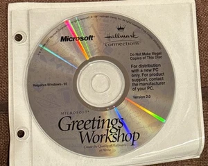 1997 Microsoft Windows 95 New PC CD Hallmark Connections Greetings Workshop V2.0 - Picture 1 of 3