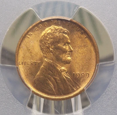 1909 "S/S" Lincoln WHEAT Cent *S/HORIZONTAL S* 1c PCGS MS65 RB #904 ECC&C, Inc. - Image 1 of 4