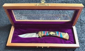 Yellowhorse BUCK Custom Knife -'Sacred Buffalo' 112-1998-David-USA-Collection-eb - Picture 1 of 5