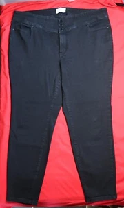 Jegging Lane Bryant negro 3 botones tiro alto súper elástico talla 22 W-42 R-12 - Imagen 1 de 9
