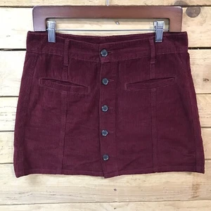Falda de pana para mujer American Eagle Outfitters talla 6 alta altura línea marrón - Imagen 1 de 8