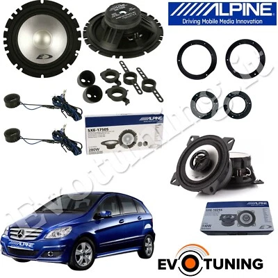 ALPINE - NO HERTZ Kit 6 Casse Altoparlanti Alpine Anteriori+Posteriori per Mercedes Classe B W245