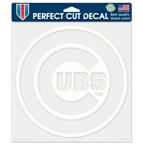 CHICAGO CUBS PERFECT CUT DECAL 8"X8" PERFECT FOR WINDOWS OR CORN HOLE  - Image 1 of 1