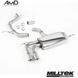 Milltek Scirocco GT 2.0 TSi Exhaust Cat Back Non Resonated SSXVW104 80mm Tips - Picture 1 of 5