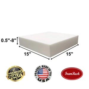 FoamRush 15"" x 15"" High Density Polsterschaumkissen (Made in USA) - Bild 1 von 14