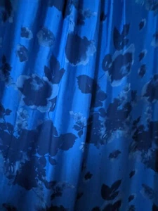 Med ITALIAN SILK Cobalt Blue & Navy Maxi Dress / Cover Up so comfortable NWT - Picture 1 of 5