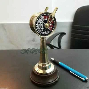Beautiful Antique Brass Ship Engine Room Telegraph Marine Working Nautical 7" - Picture 1 of 6