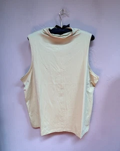 New Athleta Outbound Tank Women's XL Mock Neck Top Supima Cotton Pardina Yellow - Picture 1 of 9