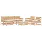 7-piece Outdoor Lounge Set Garden Patio Sofa Wooden Furniture Setting Solid Wood