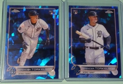 Spencer Torkelson 2022 Topps Chrome Update Sapphire Rookie Card - Base and Debut - Image 1 of 2