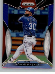 2019 Panini Prizm Red White & Blue #24 Nomar Mazara Texas Rangers
