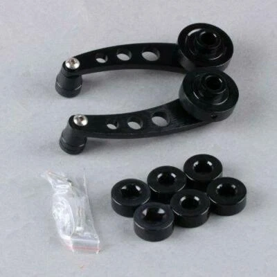 2 piezas Manivela Universal NEGRA Cromo Aluminio Coche SUV Ventana/Puerta/Enrolladora Foto 1 de 4