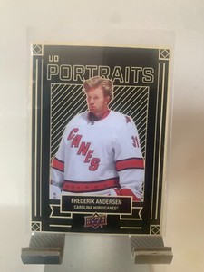 2022-23 Upper Deck Series 1 UD Portraits Federik Andersen #P-1 Carolina