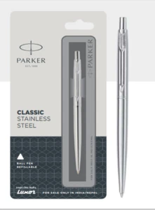 PARKER CLASSIC EDELSTAHL KUGELSCHREIBER MIT CHROMRAND - Bild 1 von 2