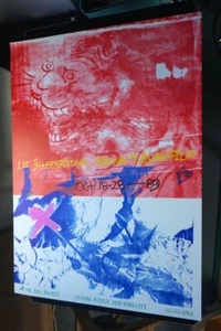 Vintage 1989 Offset 1st Asian Film Festival Asia Society Poster Rauschenberg - Picture 1 of 1