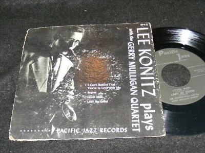 LEE KONITZ Gerry Mulligan Quartet 7 inch EP Pacific Jazz Chet Baker 1953 Cool Jz Foto 1 de 2