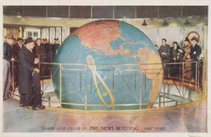 Lobby & Globe in the News Building - New York, New York - unposted litho - Picture 1 of 3