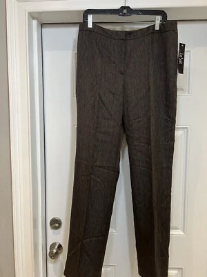 Le костюм женщин брюки коричневый профессиональный карьера офис официальный прямой осени Sz 10 - Изображение 1 из 4