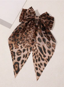 Leopard Pattern Hair Bow Clip Hair Accessories for Women & Girl Daily Wear - Picture 1 of 5