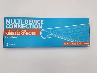iClever IC-BK10 Multi Device Connection Rechargeable Wireless Keyboard - Works - Image 1 of 4