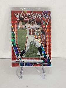 TOM BRADY 2021 Panini Mosaic Will To Win Red PRIZM SP Tampa Bay Buccaneers - Picture 1 of 2