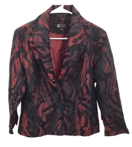 Toni Morgan Petite Blazer Jacket Size PL Button Up Lined 3/4 Sleeve - Picture 1 of 8