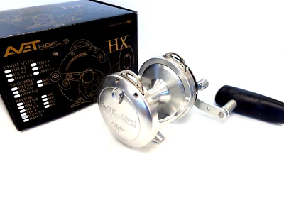 Avet HXW5/2 RAPTOR Two-Speed Lever Drag Reel  - Right Handed - SILVER - Image 1 of 4