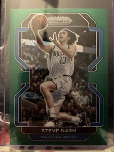 Steve Nash, 2021 Panini- Prizm # 264, Green Parallel/ Refractor, MINT