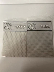 Fundamentals Brand Vellum Paper Packs Lot of 2 Dots & Hearts 12 Sheets Per Pack - Picture 1 of 6