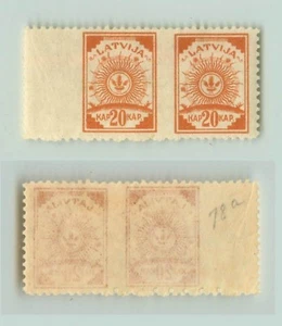 Latvia 1920 SC 78 MNH missing perf pair. f3052 - Picture 1 of 2