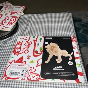Lion 🦁 3D Wood Puzzle 34 Pc. Wild Animal Rowood Ser.Robotime New 7.3x2.75x5.11 - Picture 1 of 11
